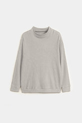 Waffle Knit Oversized Shirt - Ivory